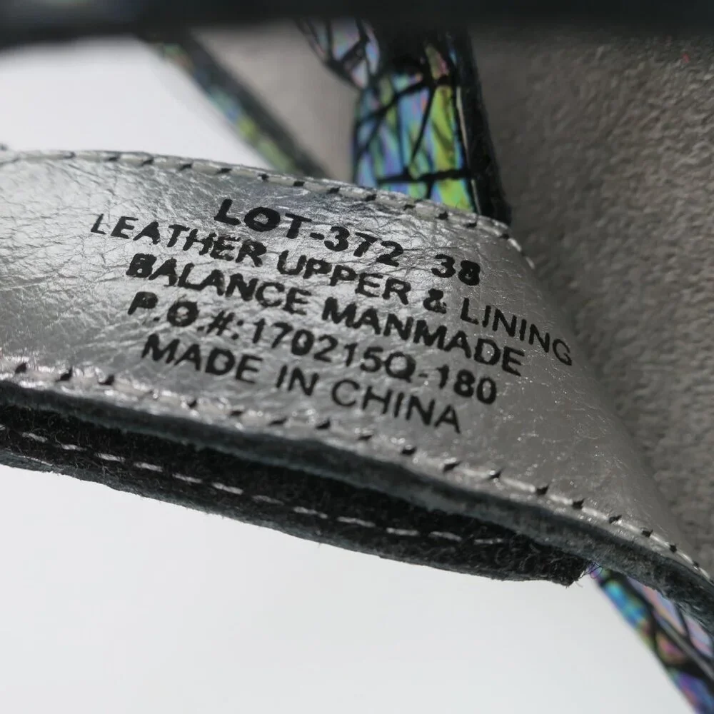 x2 Pair Alegria Loti Glitteroti & Tectonic Iridescent Slide Wedge Sandals 38 8M